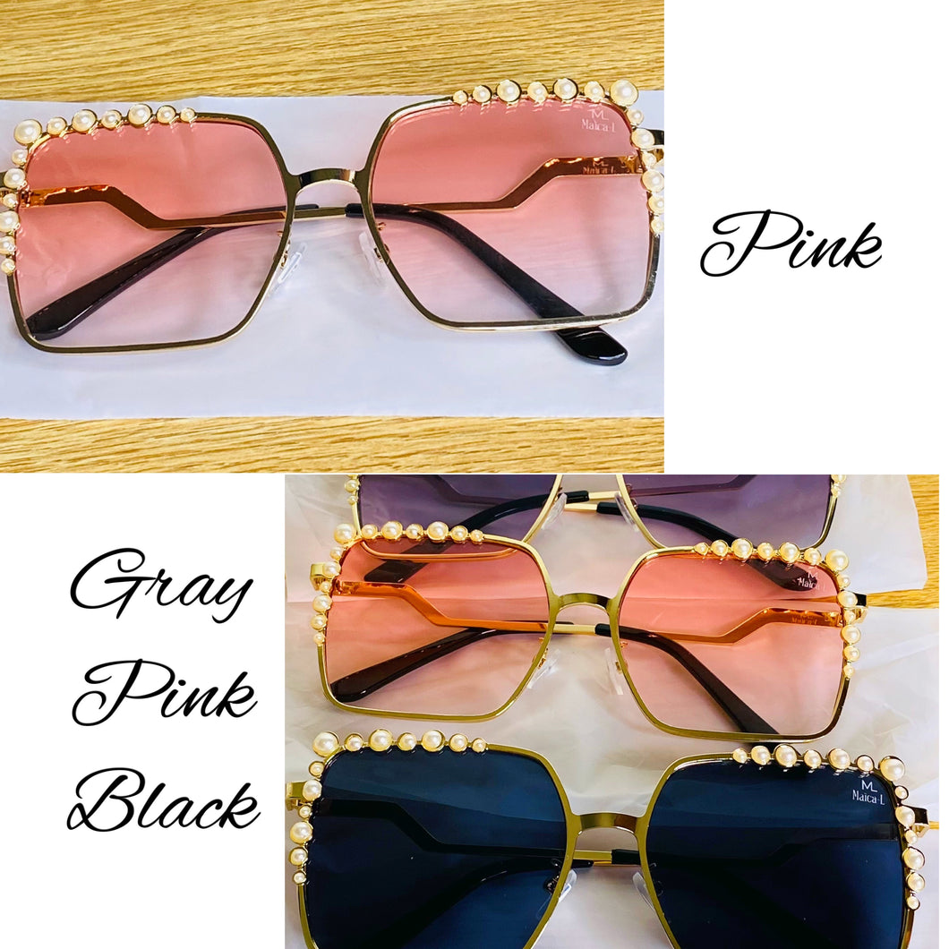 Pearl Square Luxury Sunglasses Pink